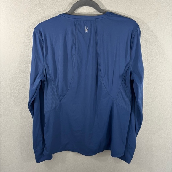 Spyder Blue Long Sleeve Tee Moisture-Wicking Fabric XL Activewear Athleisure - Picture 8 of 13